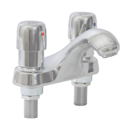 Bk Resources Metering Faucet, 4" C/C Deck Mounted Hot & Cold MF-4D-G